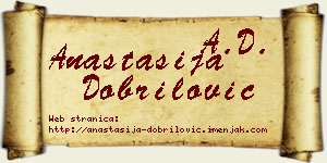 Anastasija Dobrilović vizit kartica